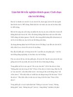 Làm bài thi trắc nghiệm khách quan: Cách chọn câu trả lời đúng doc