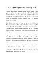 Chỉ số IQ không đo được độ thông minh? pdf