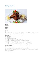 Cánh gà xốt gia vị ppt