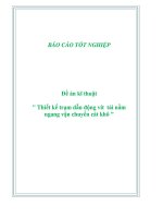 Đề án kĩ thuật Thiết kế trạm dẫn động vít tải nằm ngang vận chuyển cát khô