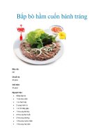 Bắp bò hầm cuốn bánh tráng ppt