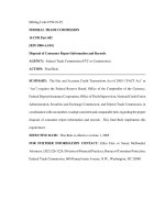 FEDERAL TRADE COMMISSION: Disposal of Consumer Report Information and Records ppt