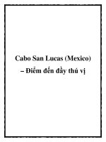 Cabo San Lucas (Mexico) – Điểm đến đầy thú vị pptx
