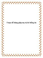 5 mẹo dễ dàng giúp mẹ trị bé biếng ăn doc