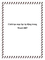 Cách tạo mục lục tự động trong Word 2007 pdf