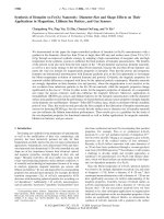 synthesis of hematite (r-fe2o3) nanorods diameter-size and shape effects on their