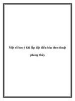 Một số lưu ý khi lắp đặt điều hòa theo thuật phong thủy pot