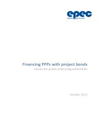 Financing PPPs with project bonds Issues for public procuring authorities potx