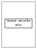 Maybach - một sai lầm thế kỷ doc