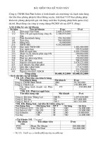 BÀI KIỂM TRA KẾ TOÁN MÁY cho sinh viên trường kinh tế