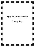 Quy tắc xây hồ bơi hợp Phong thủy docx