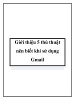 Giới thiệu 5 thủ thuật nên biết khi sử dụng Gmail doc