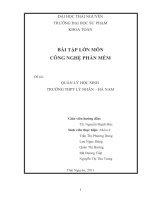 Quản lý học sinh trường THPT lý nhân – hà nam