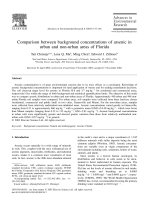 Comparision between background concentration of arsenic in urban and non urban areas of florida