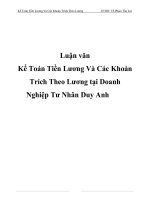 kế toán tiền lương và các khoản trích theo lương tại doanh nghiệp tư nhân duy anh