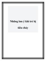 Những lưu ý khi trẻ bị tiêu chảy pot