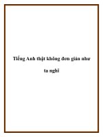 Tiếng Anh thật không đơn giản như ta nghĩ pdf