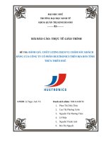 đánh giá chất lượng dịch vụ chăm sóc khách hàng của công ty cổ phần huetronics trên địa bàn tỉnh thừa thiên huế