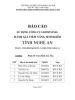 báo cáo sử dụng công cụ geospatial để đánh giá tiềm năng sinh khối của tỉnh nghệ an - phần 1