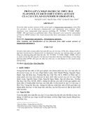 PHÂN LẬP VÀ NHẬN DANH CẤU TRÚC HAI FLAVONOL TỪ DỊCH CHIẾT ETHYL ACETATE CỦA CÂY CỎ LÀO-EUPATORIUM ODORATUM L. pot