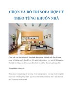 CHỌN VÀ BỐ TRÍ SOFA HỢP LÝ THEO TỪNG KHUÔN NHÀ ppt