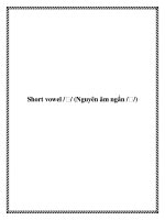 Short vowel /ɒ/ (Nguyên âm ngắn /ɒ/) pptx