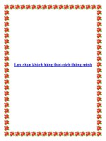 Lựa chọn khách hàng theo cách thông minh pptx