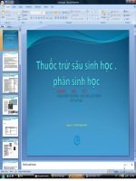 Thuốc trừ sâu sinh học - Phân sinh học ppt