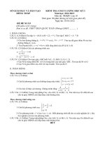 KIỂM TRA CHẤT LƯỢNG HỌC KỲ I Năm học: 2012-2013 Môn thi: TOÁN- Lớp 10 pot