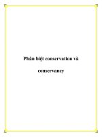 Phân biệt conservation và conservancy potx