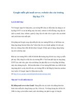 Google miễn phí mail server, website cho các trường Đại học VN pptx