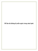 Để làn da không bị mẩn ngứa trong mùa lạnh. pdf