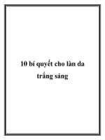 10 bí quyết cho làn da trắng sáng pot