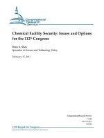 chemical facility security issues and options for the 112th congress docx
