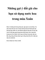 Những gợi ý đắt giá cho bạn sử dụng nước hoa trong mùa Xuân potx