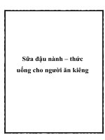 Sữa đậu nành – thức uống cho người ăn kiêng pdf