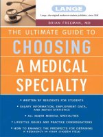 THE ULTIMATE GUIDE TO CHOOSING A MEDICAL SPECIALTY docx