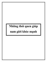 Những thói quen giúp nam giới khỏe mạnh pptx