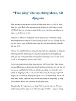 “Tháo gông” cho vay chứng khoán, bất động sản docx