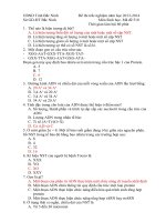 Đề trắc nghiệm sở BN 2013 2014