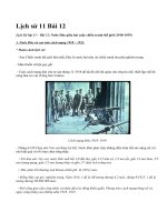 Lịch sử 11 Bài 12