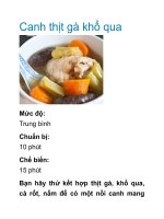 Canh thịt gà khổ qua doc