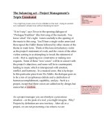 The balancing act – Project Management’s Triple Constraint ppt