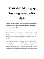 3 “vũ khí” lợi hại giúp bạn tăng cường miễn dịch docx