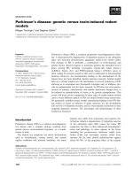 Báo cáo khoa học: Parkinson’s disease: genetic versus toxin-induced rodent models pot