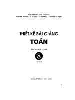 Sách Thiết kế bài giảng Toán 8_Tập 1 pot