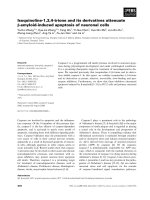 Báo cáo khoa học: Isoquinoline-1,3,4-trione and its derivatives attenuate b-amyloid-induced apoptosis of neuronal cells pdf