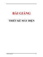 BÀI THIẾT KẾ MÁY ĐIỆN ppt
