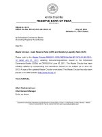 Master Circular - Cash Reserve Ratio (CRR) and Statutory Liquidity Ratio (SLR) docx