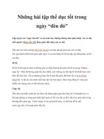 Những bài tập thể dục tốt trong ngày “đèn đỏ” docx